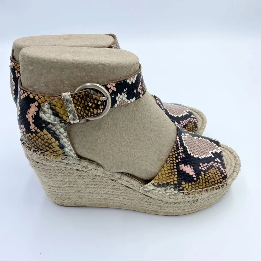 Marc Fisher Alida Espadrille Platform Sandal Sz 10